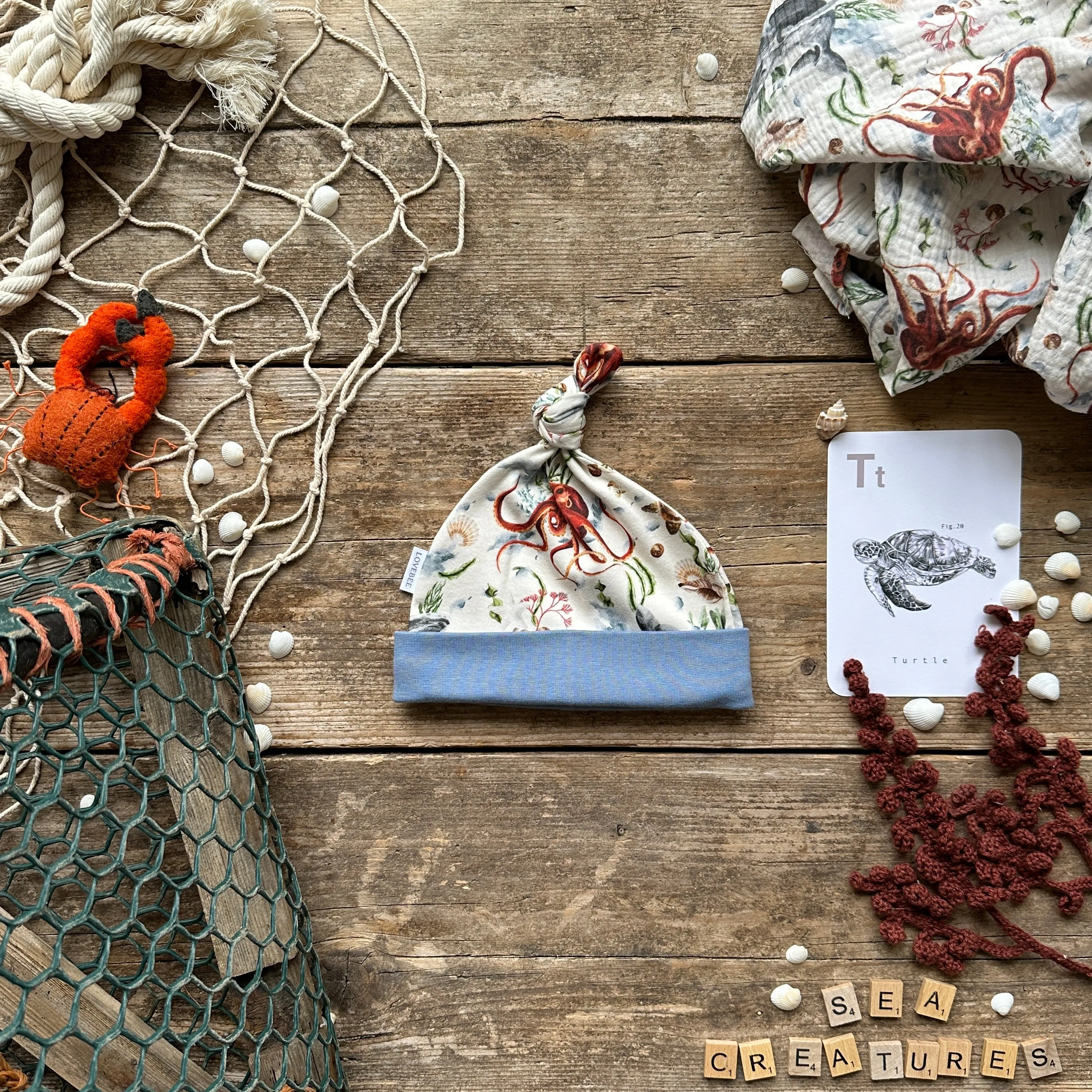 Sea Creatures Knotted Hats | Ready To Post