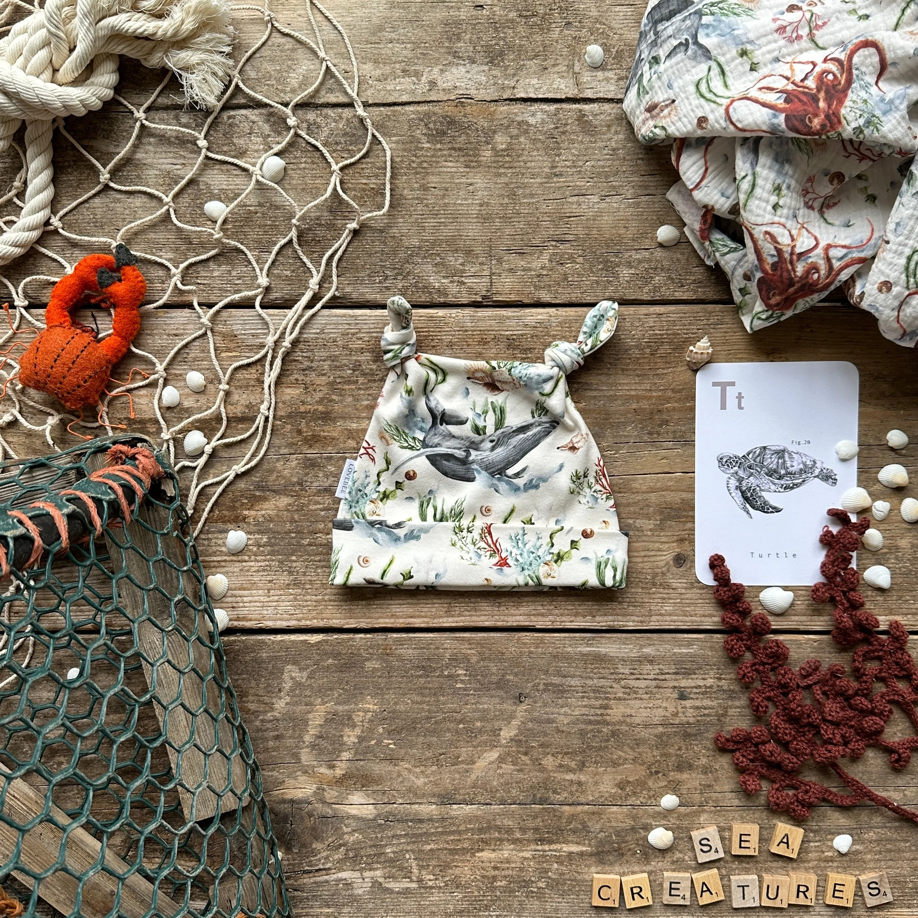 Sea Creatures Knotted Hats | Ready To Post