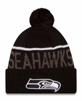 Seattle Seahawks New Era Black Sport Knit Hat