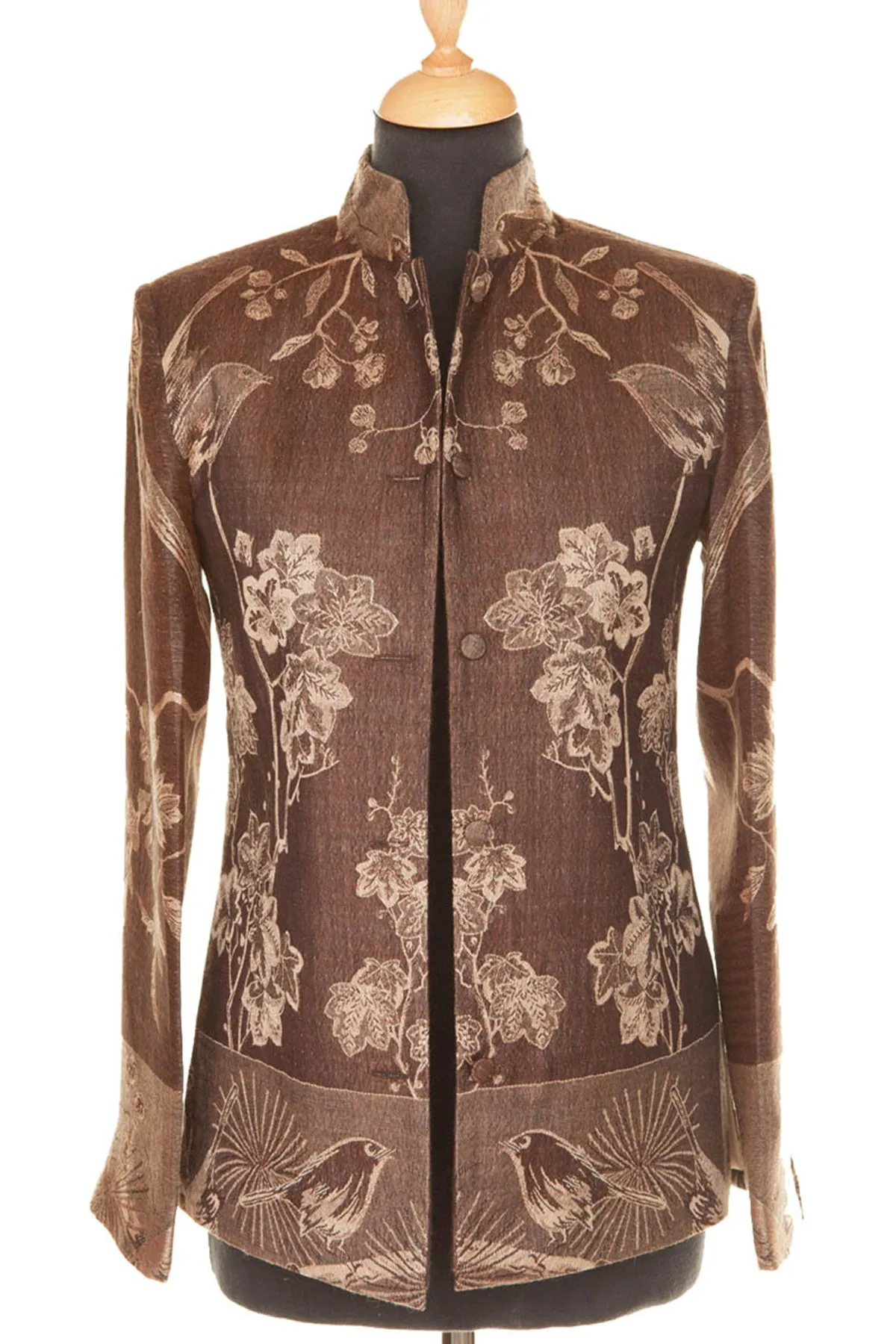 Short Nehru Jacket in Chocolate