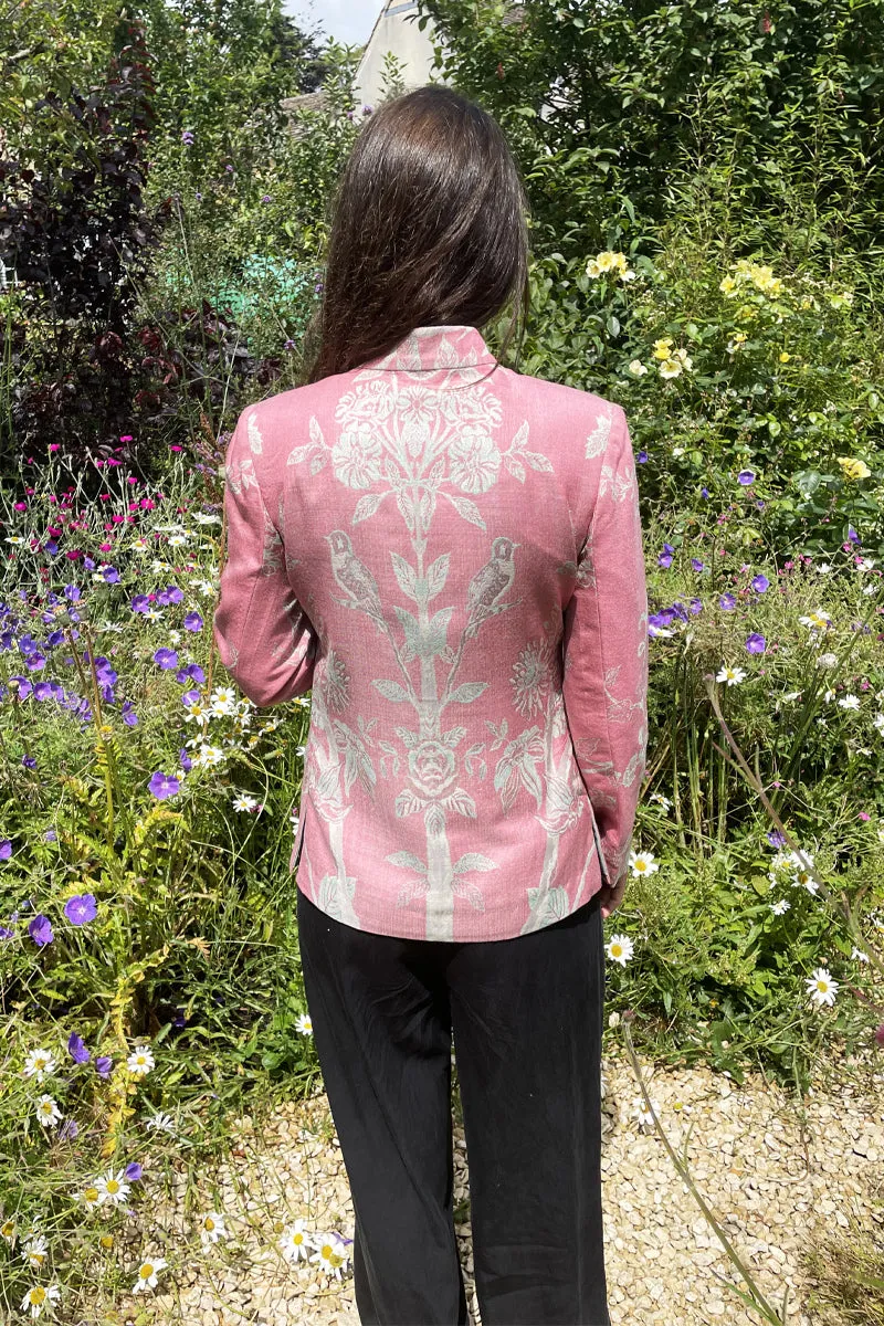 Short Nehru Jacket in Rococo Pink