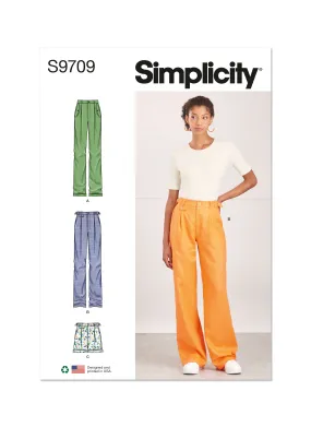 Simplicity Sewing Pattern S9709 MISSES' PANTS AND SHORTS