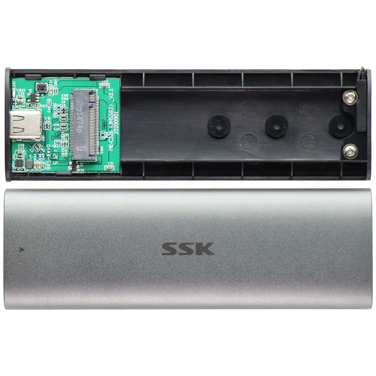 SSK Aluminum M.2 to USB NVMe SATA SSD Enclosure (HE-C326)