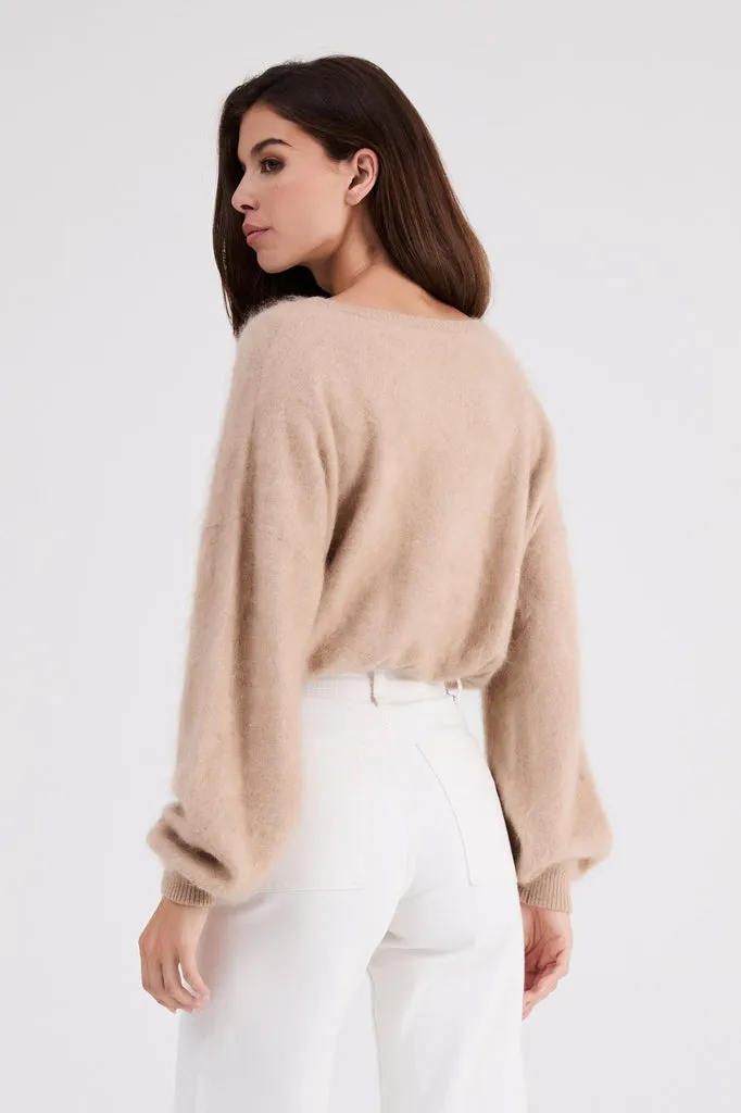 STEVIE CASHMERE SWEATER - LATTE