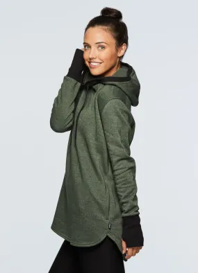 Studio Fleece Hoodie Tunic Pullover Sweatshirt