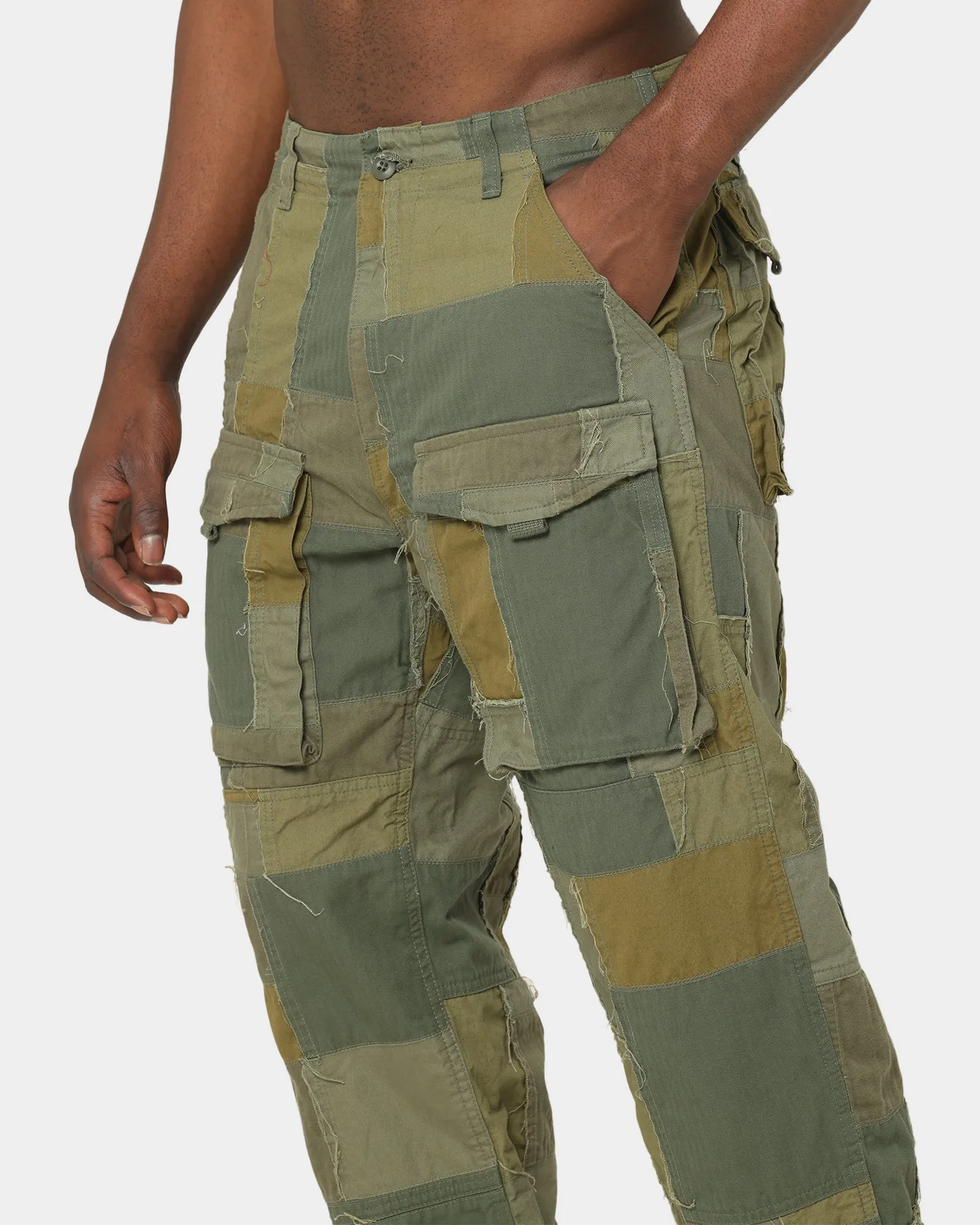 Supreme Supreme X Comme des Garçons Junya Patchwork Cargo Pants Olive