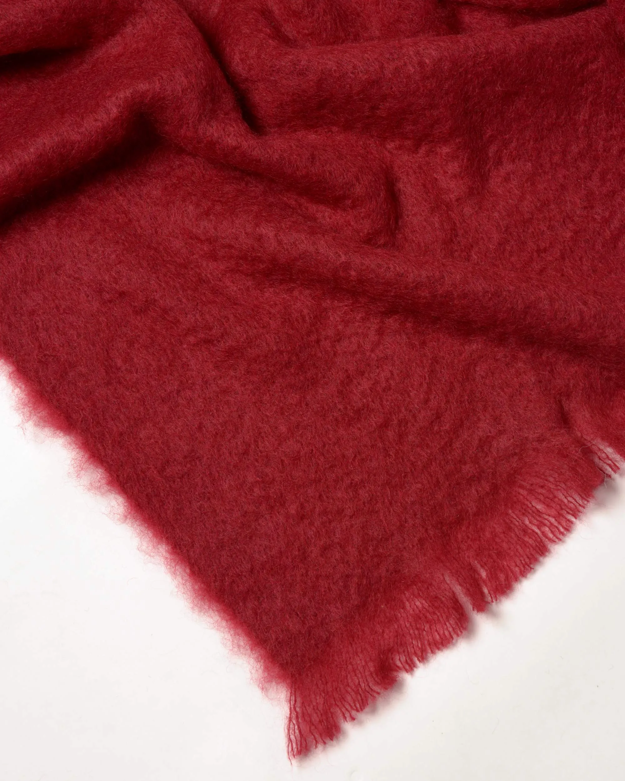 Tamarind Red Mohair Chair Throw