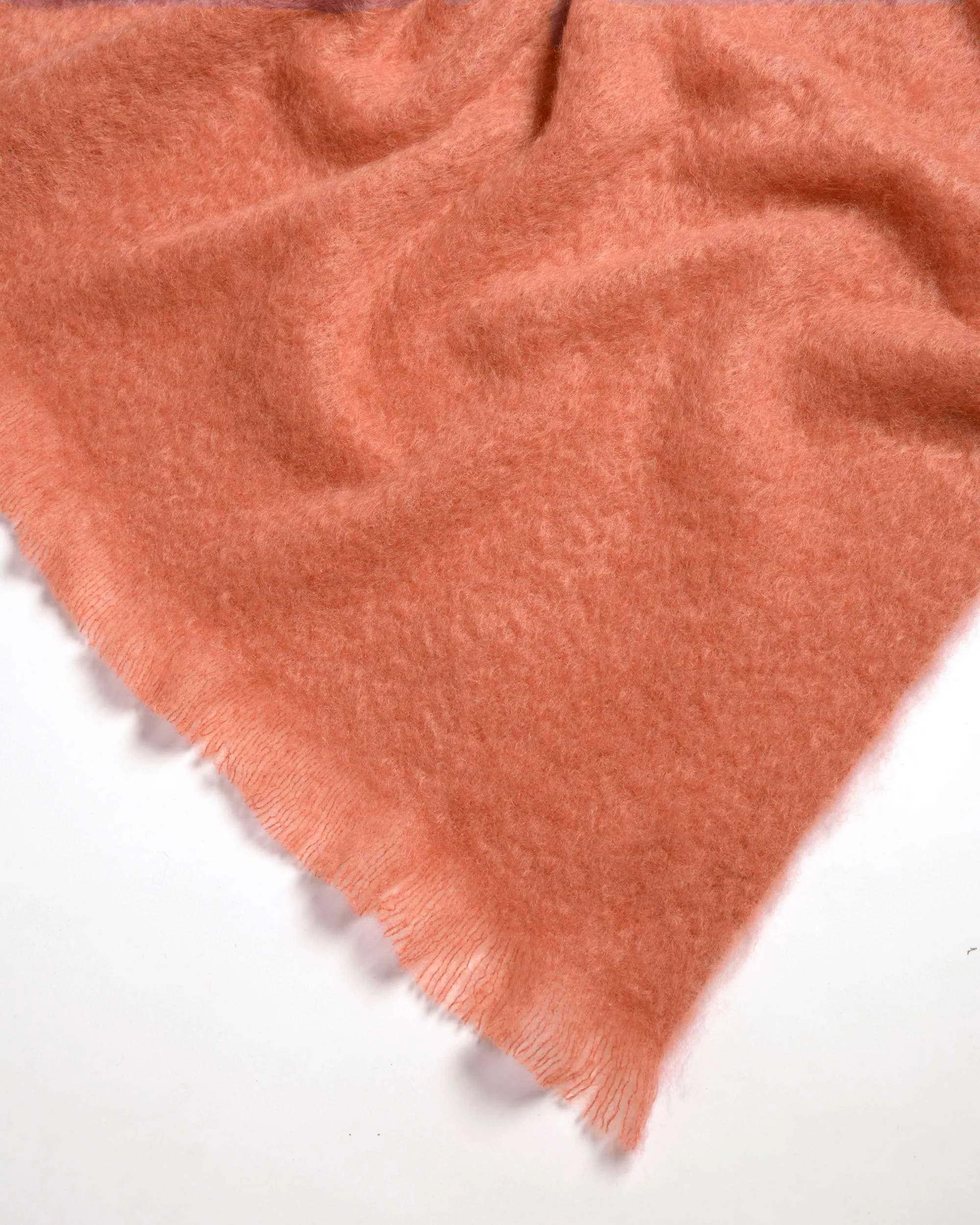 Terracotta Orange Mohair Chair Throw