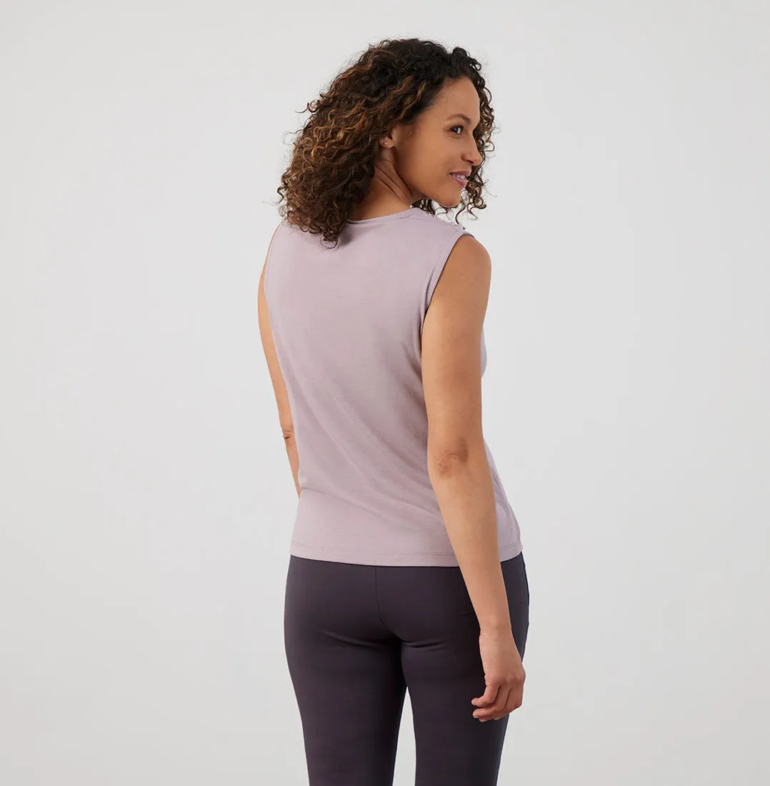 Threshold Cowl Neck Top Standard Fit - Misty Mauve