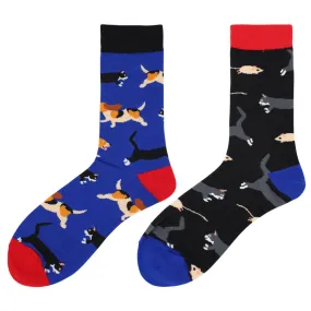 Tiger, Cheetah, Bee, Cat, Tiger, Animal Fun Mismatch socks