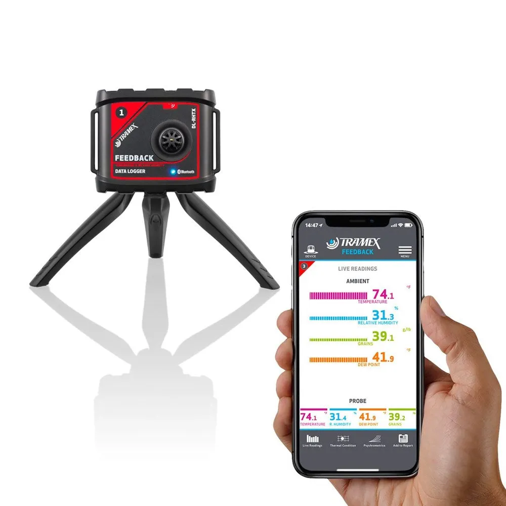 Tramex Feedback Datalogger DL-RHTX Ambient & Rh With Optional Rh Probe