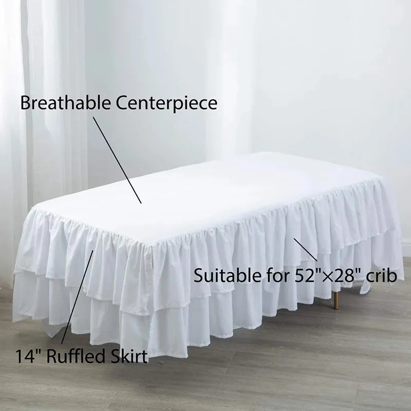 Two Layers Rufflled Bed Skirt