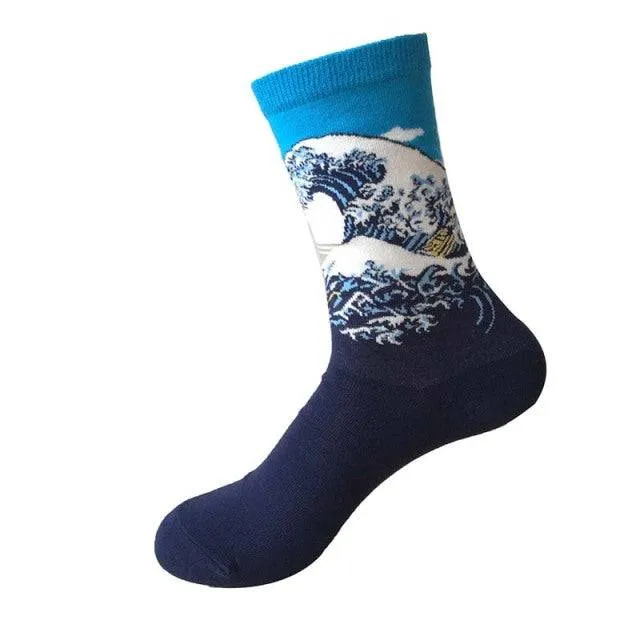 Unique Artistic Novelty Socks - Perfect for Men and Women Seeking Fun and Fashionable Footwear