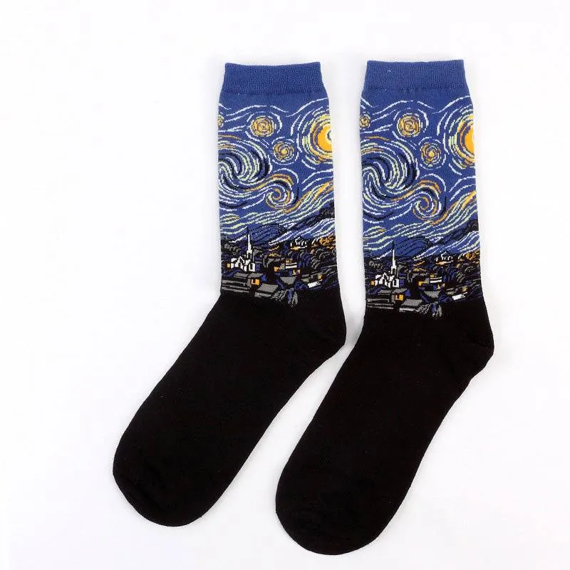 Unique Artistic Novelty Socks - Perfect for Men and Women Seeking Fun and Fashionable Footwear