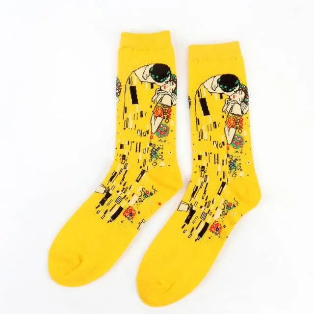 Unique Artistic Novelty Socks - Perfect for Men and Women Seeking Fun and Fashionable Footwear