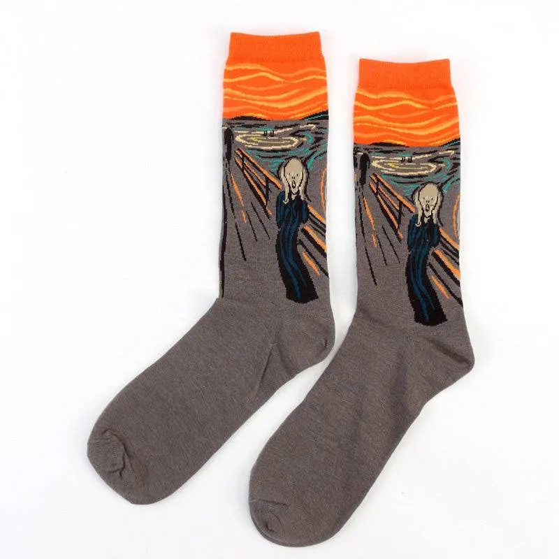 Unique Artistic Novelty Socks - Perfect for Men and Women Seeking Fun and Fashionable Footwear