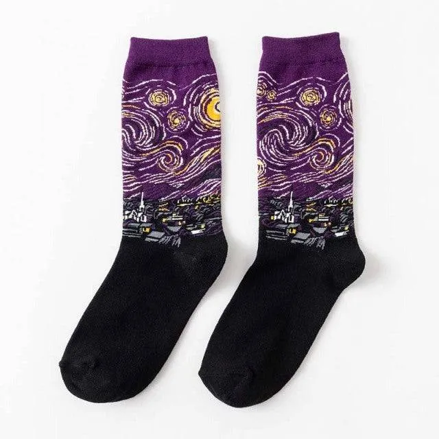 Unique Artistic Novelty Socks - Perfect for Men and Women Seeking Fun and Fashionable Footwear