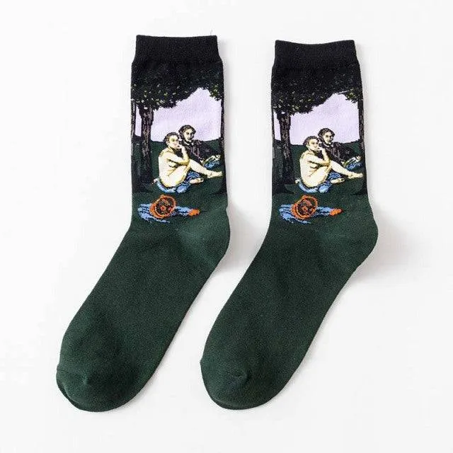 Unique Artistic Novelty Socks - Perfect for Men and Women Seeking Fun and Fashionable Footwear