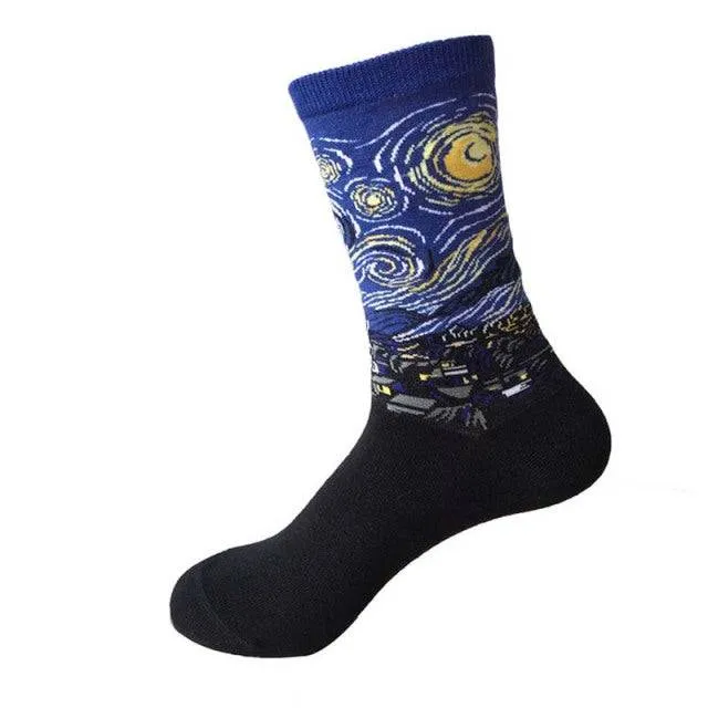 Unique Artistic Novelty Socks - Perfect for Men and Women Seeking Fun and Fashionable Footwear