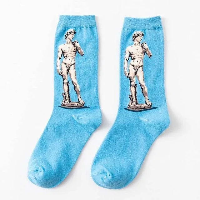 Unique Artistic Novelty Socks - Perfect for Men and Women Seeking Fun and Fashionable Footwear