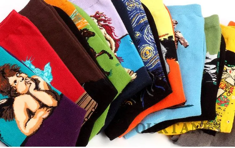 Unique Artistic Novelty Socks - Perfect for Men and Women Seeking Fun and Fashionable Footwear