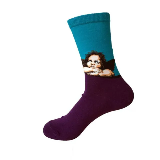 Unique Artistic Novelty Socks - Perfect for Men and Women Seeking Fun and Fashionable Footwear