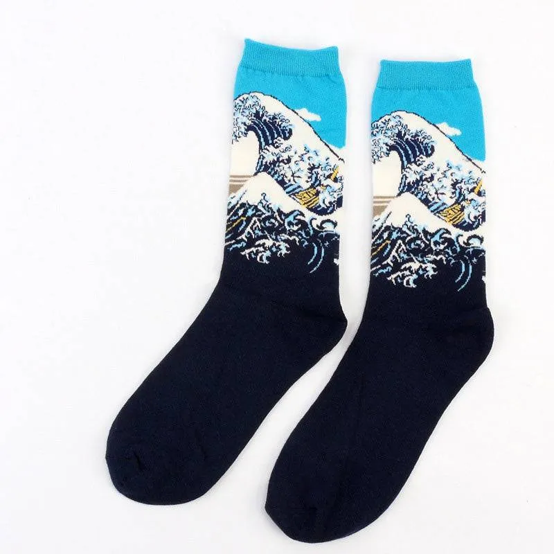 Unique Artistic Novelty Socks - Perfect for Men and Women Seeking Fun and Fashionable Footwear