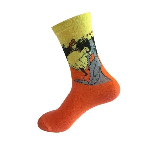 Unique Artistic Novelty Socks - Perfect for Men and Women Seeking Fun and Fashionable Footwear