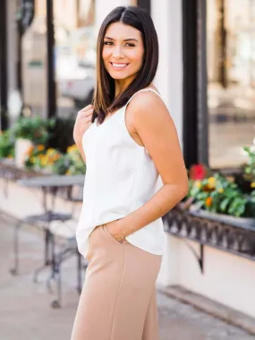 White Silky Camisole Top