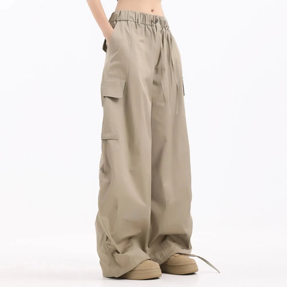 Women's Pull-On Wide Leg Baggy Cargo Pants