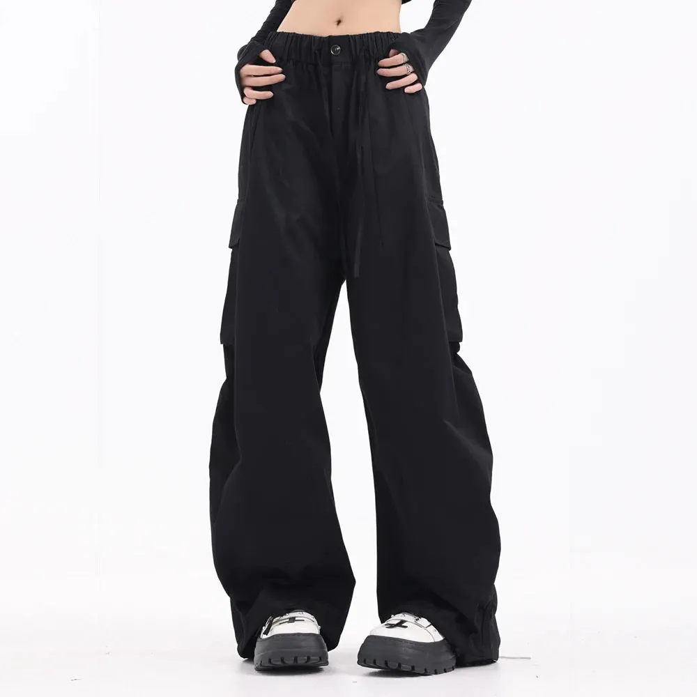 Women's Pull-On Wide Leg Baggy Cargo Pants