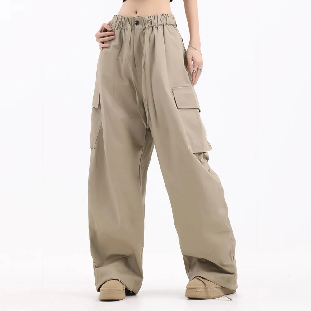 Women's Pull-On Wide Leg Baggy Cargo Pants