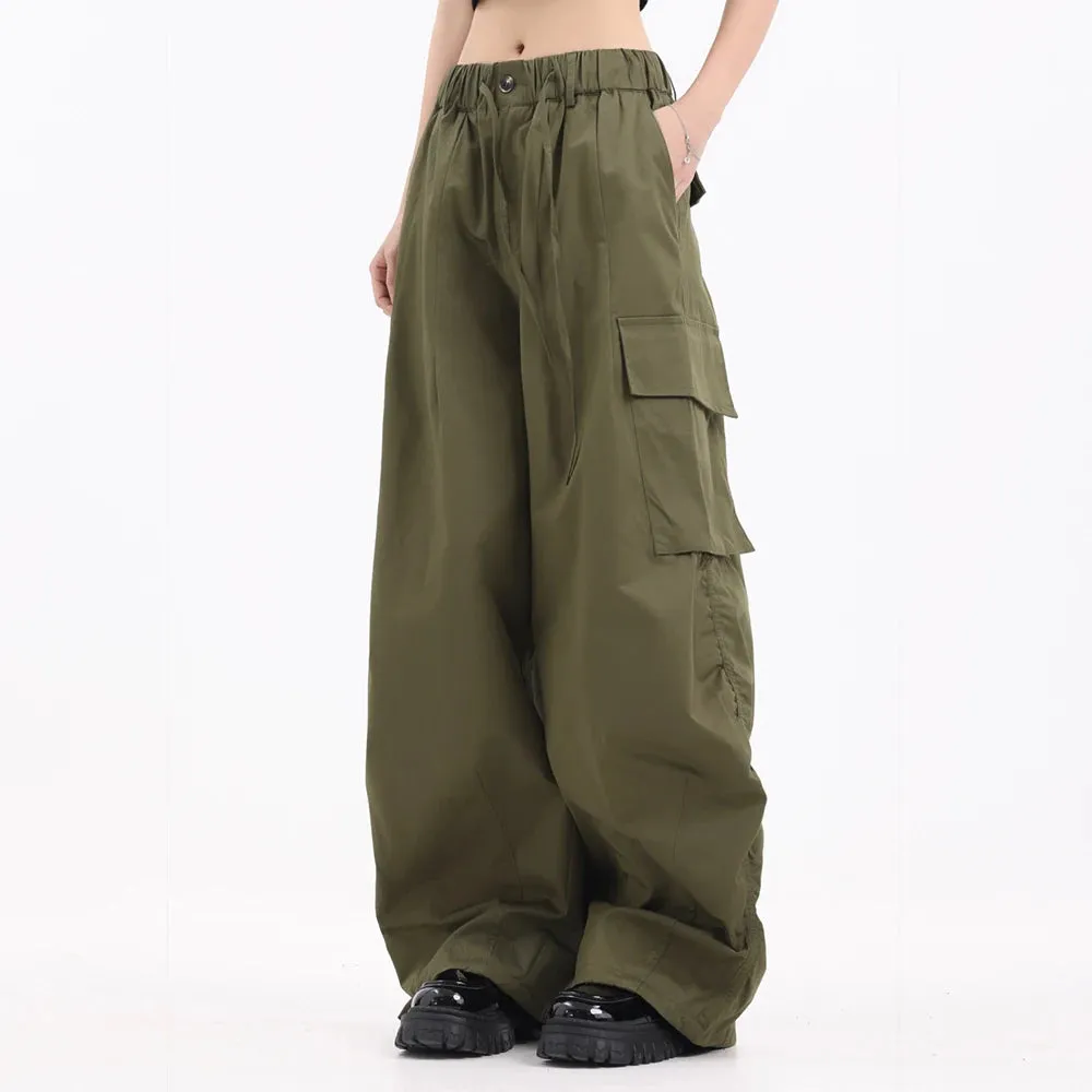 Women's Pull-On Wide Leg Baggy Cargo Pants