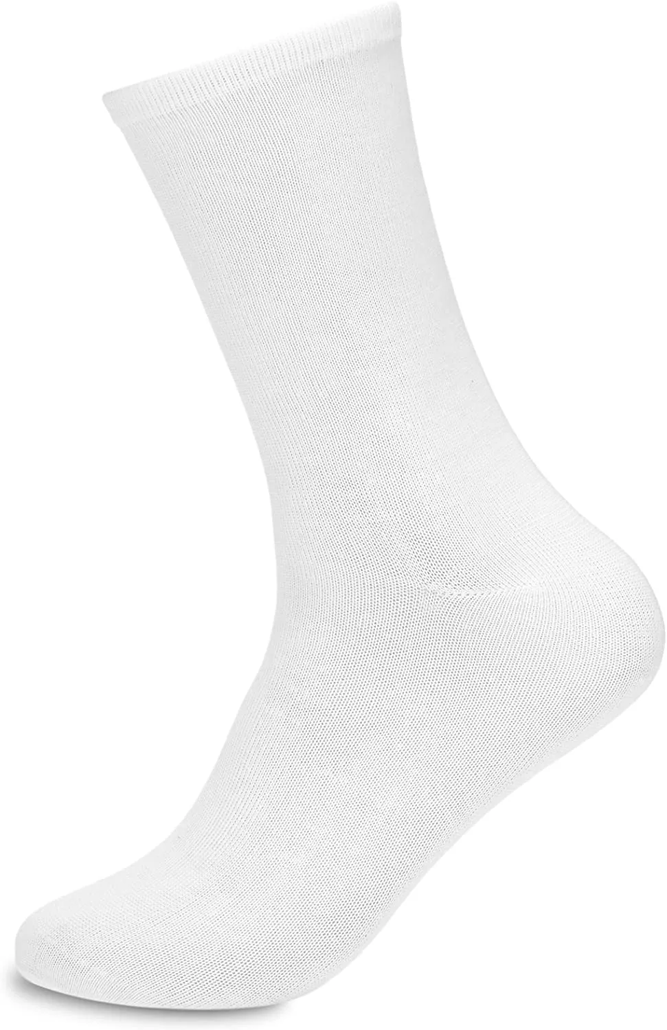 Women's White Crew Socks by Sockletics - 12 Pack of Comfort and Style